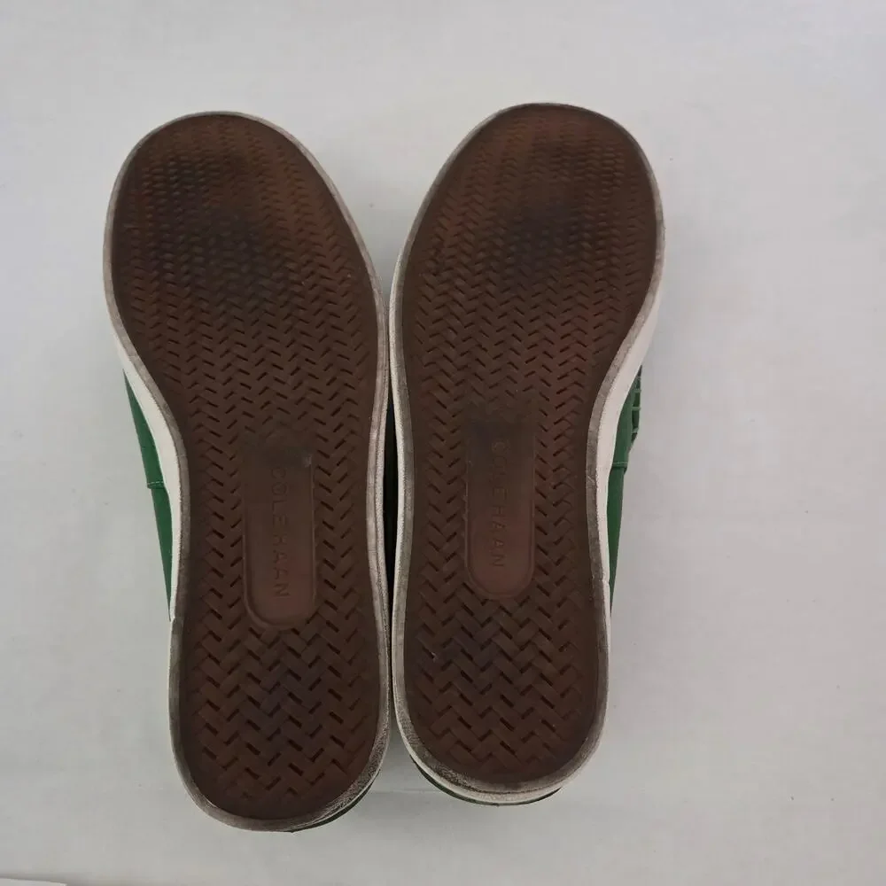 Cole Haan Pinch Weekender Men's Jade Green Leather Slip-On Penny Loafers Sz 8